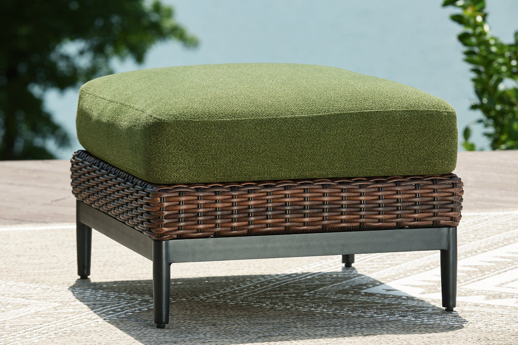 Horizon Hall Outdoor Ottoman with Cushion - Abundant Home Collections