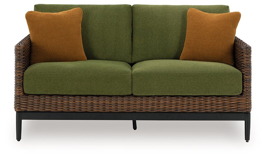 Horizon Hall Outdoor Loveseat with Cushion - Abundant Home Collections