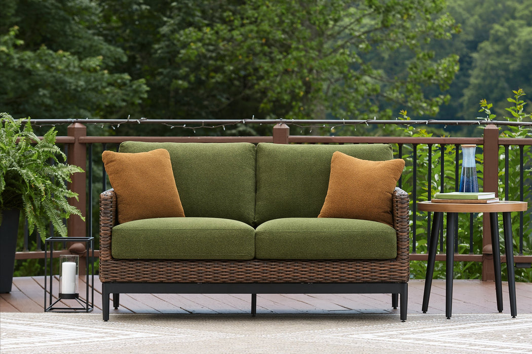 Horizon Hall Outdoor Loveseat with Cushion - Abundant Home Collections