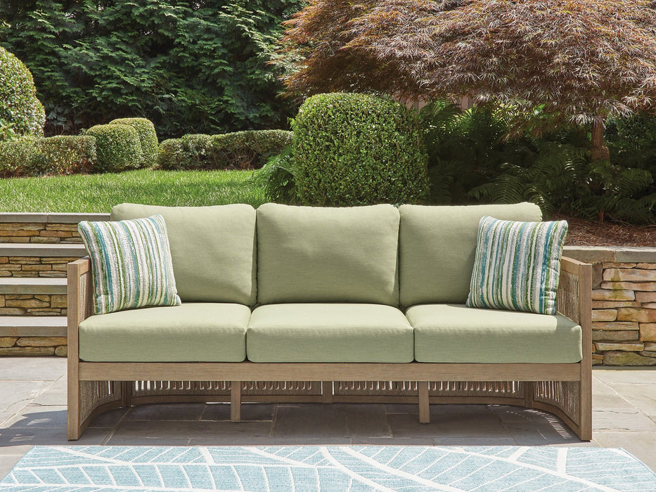 Serena Shores Outdoor Sofa with Cushion - Abundant Home Collections