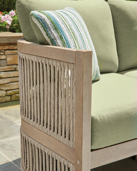 Serena Shores Outdoor Sofa with Cushion - Abundant Home Collections