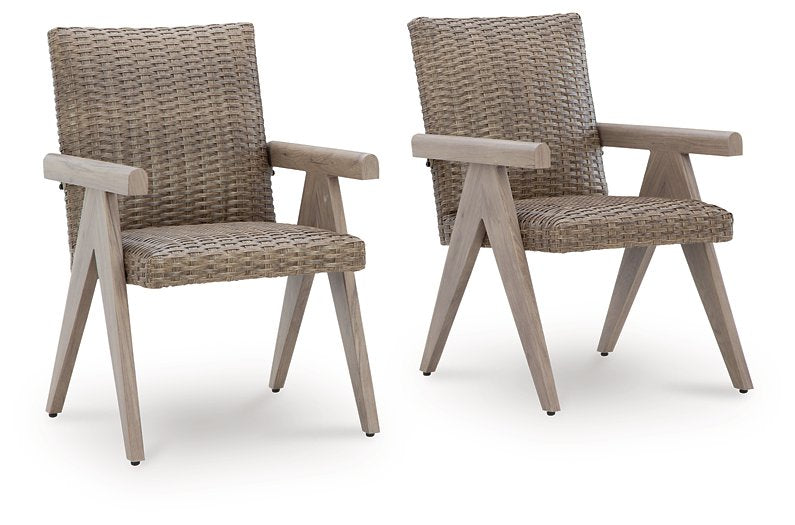 Cliff Trails Outdoor Arm Chair (Set of 2) - Abundant Home Collections