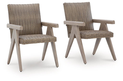 Cliff Trails Outdoor Arm Chair (Set of 2) - Abundant Home Collections