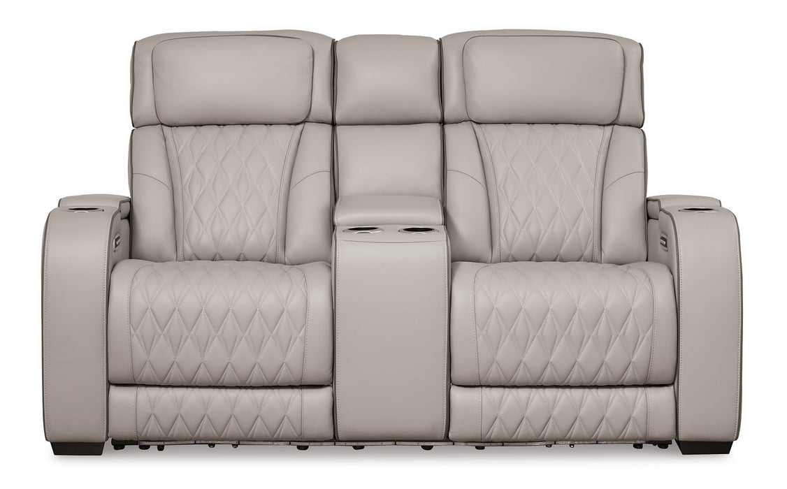Boyington Power Reclining Loveseat with Console - Abundant Home Collections