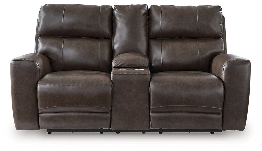 Crossplex Power Reclining Loveseat with Console - Abundant Home Collections