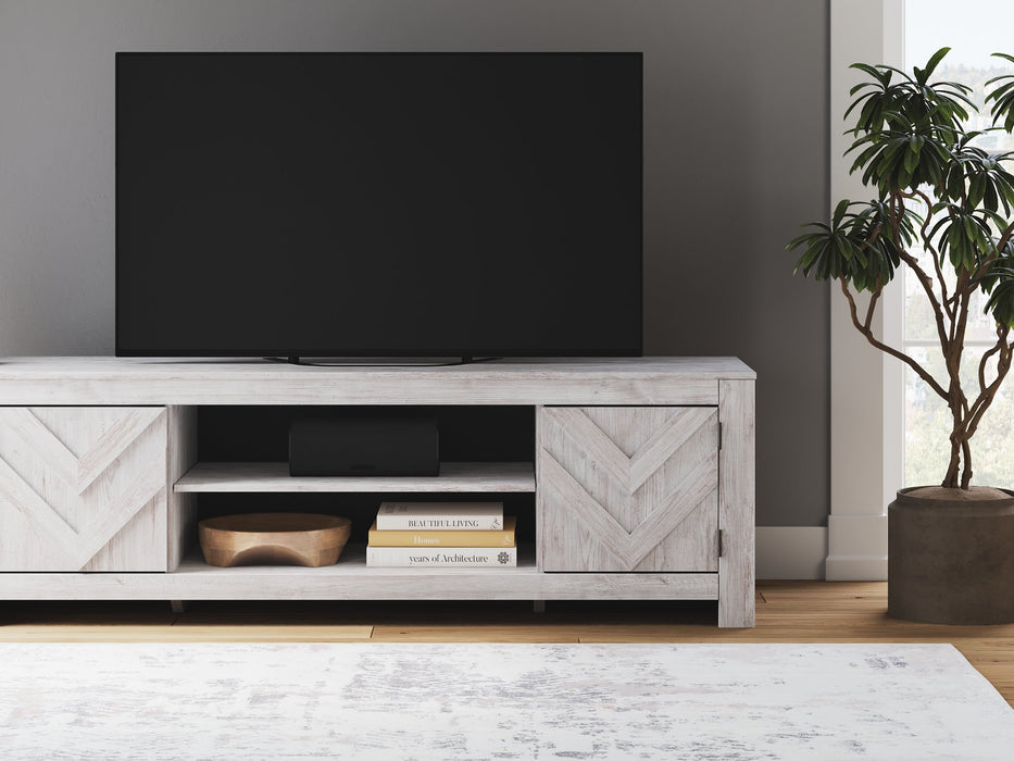 Cayboni 71" TV Stand with Electric Fireplace - Abundant Home Collections