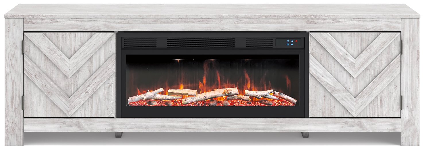 Cayboni 71" TV Stand with Electric Fireplace - Abundant Home Collections