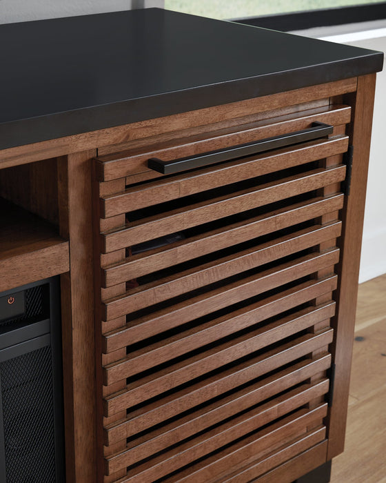 Kallari 84" TV Stand with Electric Fireplace - Abundant Home Collections