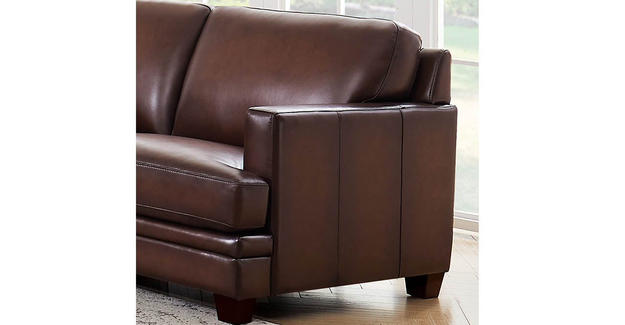 Bari Leather Loveseat