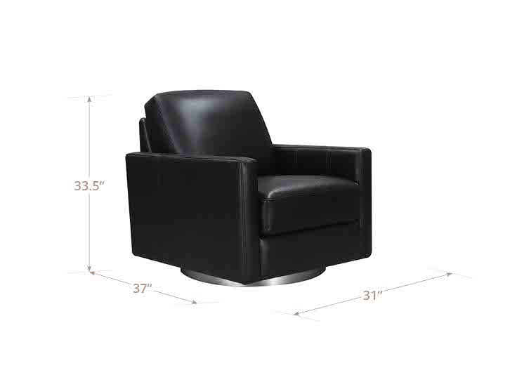 Ashby Swivel Leather Chair