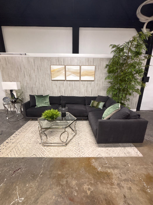 Black Fabric Sectional from Robin Bruce LP