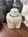 Red coral vine ceramic pot