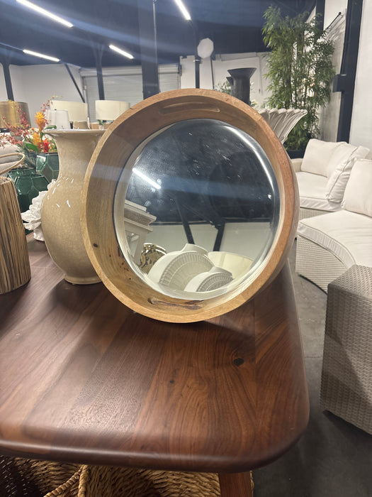 Wooden mirror tray