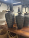 Dark grey patterned vase set