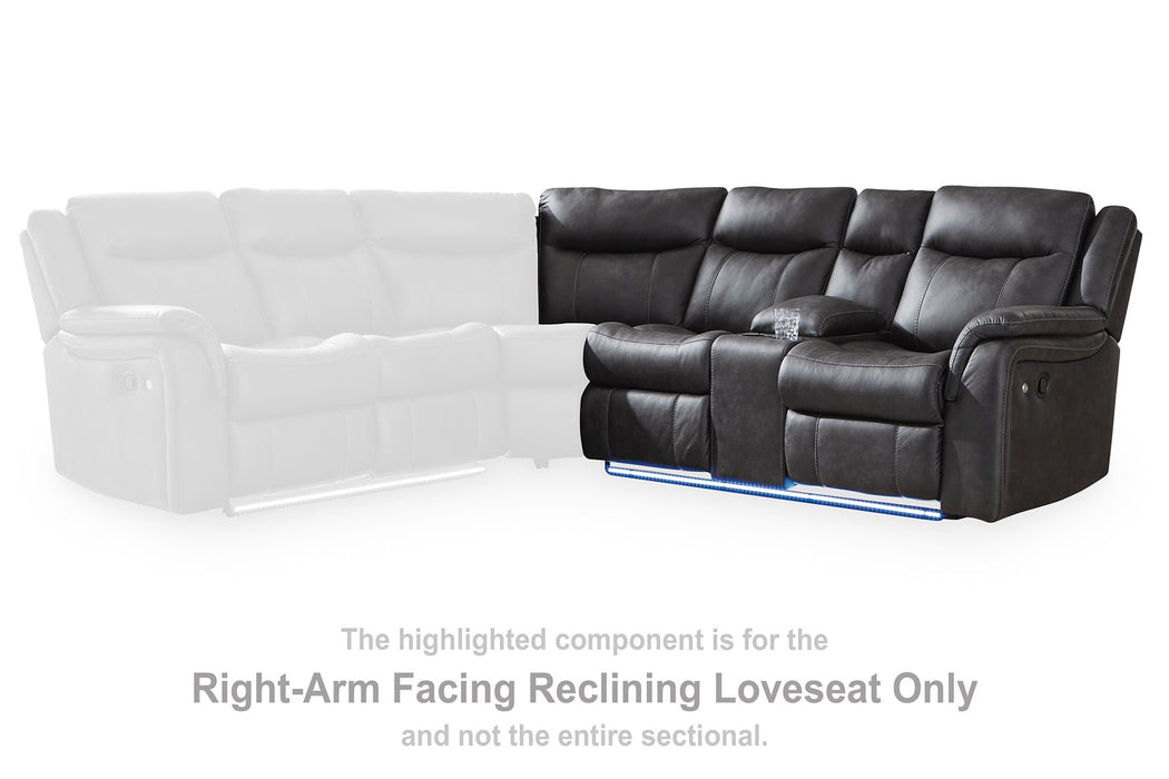 Sultan Meadow Reclining Sectional - Abundant Home Collections