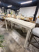 Cream Fabric Sofa Table with Nailhead Trim from Fairfield