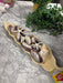 Leaf Platter with conch shells and Star Fish