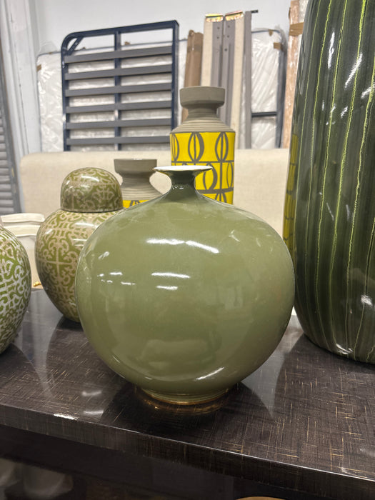 Large green vase