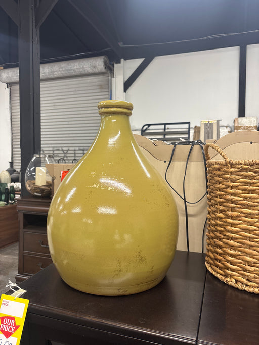 Large outdoor green vase