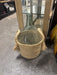 Glass pot in basket