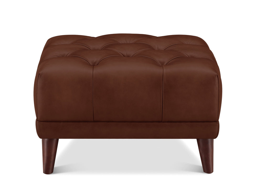 Targa Leather Ottoman