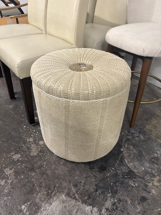 Clive Daniel Cream Fabric Ottoman