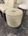 Clive Daniel Cream Fabric Ottoman