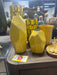 Yellow glass vase set