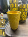 Yellow textured vase