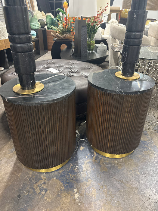 Clive Daniel Round End Tables (2x)