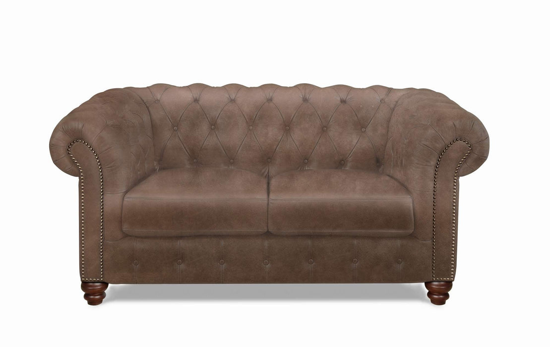 Kingston Waxy Pull Up Leather Loveseat