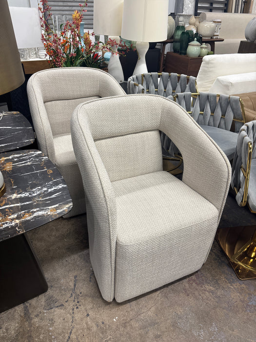 Clive Daniel Arm Chairs on Castors (2x)