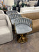 Gold & Gray Adjustable Bar Stools (3x)