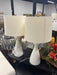 Clive Daniel White and Gold Lamps