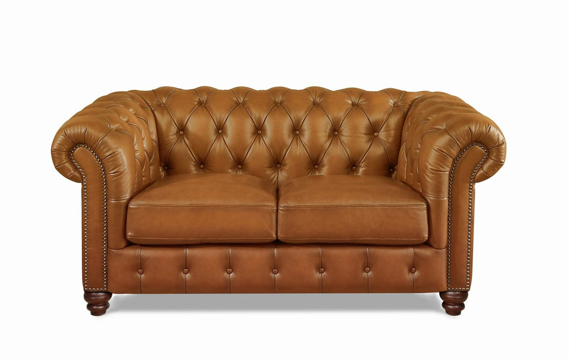 Kingston Waxy Pull Up Leather Loveseat