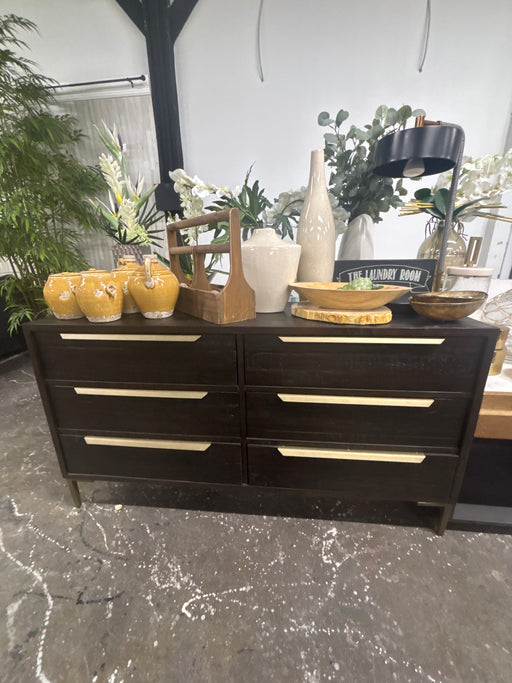 Dark brown wood dresser