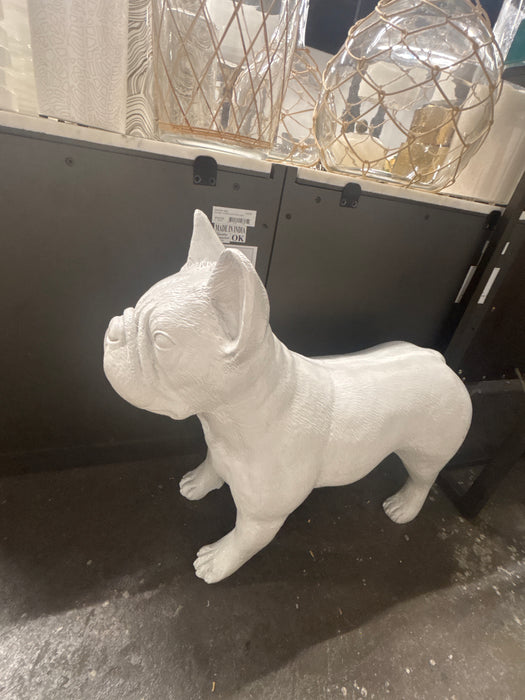 White dog statue