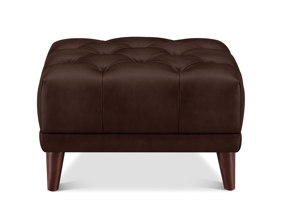 Targa Leather Ottoman