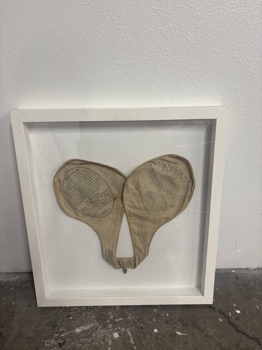 Framed air bladder art piece