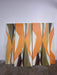 Orange green and brown painting set x5
