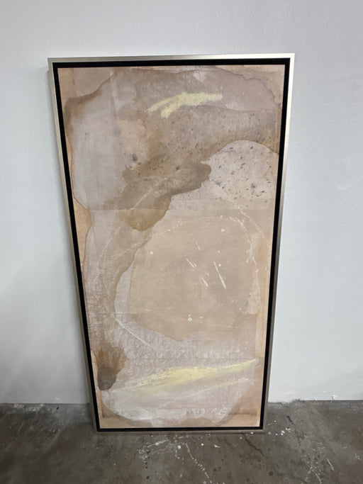 Beige Splatter Abstract Art Piece from Clive Daniel