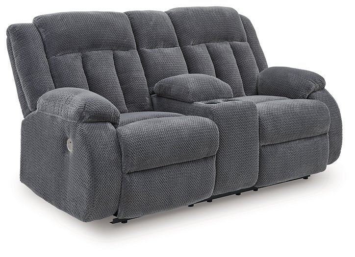 Observation Power Reclining Loveseat with Console - Abundant Home Collections