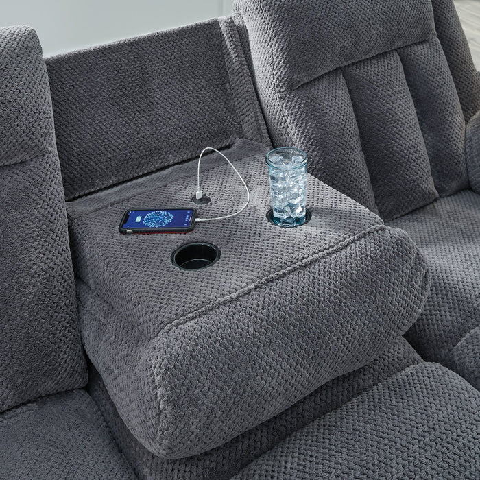 Observation Power Reclining Sofa with Drop Down Table - Abundant Home Collections