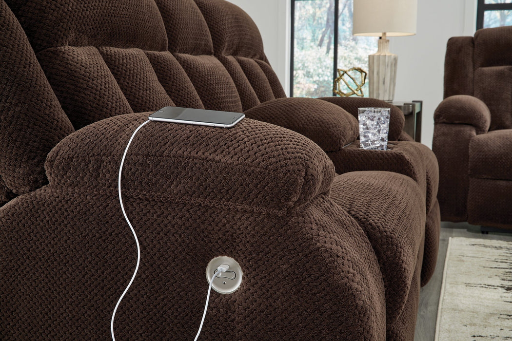 Observation Power Reclining Loveseat with Console - Abundant Home Collections