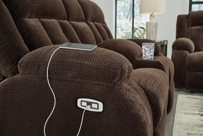 Observation Power Reclining Loveseat with Console - Abundant Home Collections