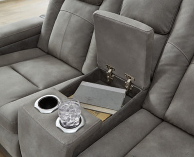 Next-Gen DuraPella Power Reclining Loveseat with Console - Abundant Home Collections