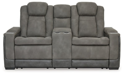Next-Gen DuraPella Power Reclining Loveseat with Console - Abundant Home Collections