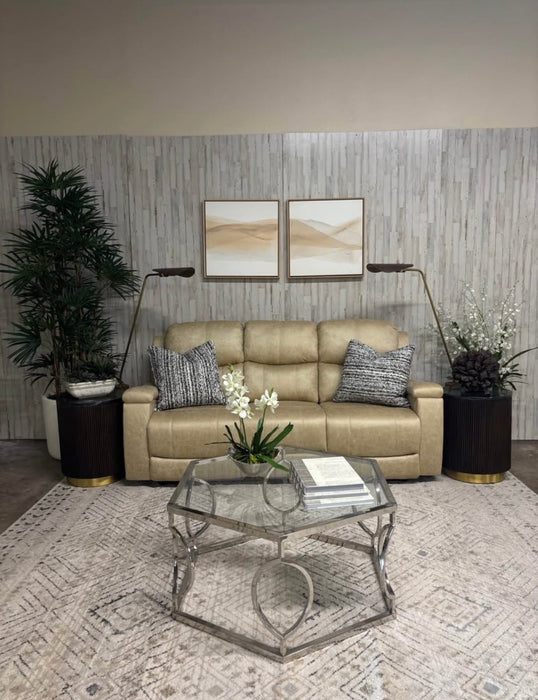 Beige La-Z-Boy Faux Leather Manual Reclining Sofa! Brand New out of box. DELIVERY AVAILABLE!!!