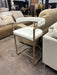 White Leather Bar Stool! Great Condition!
