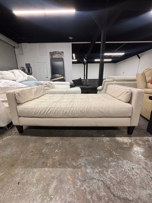 Cream Leather Daybed from Macys! High End Top Grain Leather!